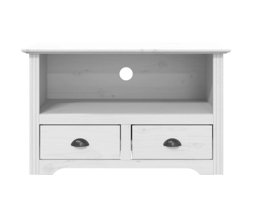 Mueble de TV 2 cajones BODO madera pino blanco 91,5x44,5x56 cm