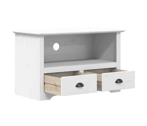 Mueble de TV 2 cajones BODO madera pino blanco 91,5x44,5x56 cm