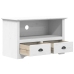 Mueble de TV 2 cajones BODO madera pino blanco 91,5x44,5x56 cm