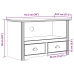 Mueble de TV 2 cajones BODO madera pino blanco 91,5x44,5x56 cm