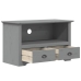 Mueble de TV 2 cajones BODO madera de pino gris 91,5x44,5x56 cm