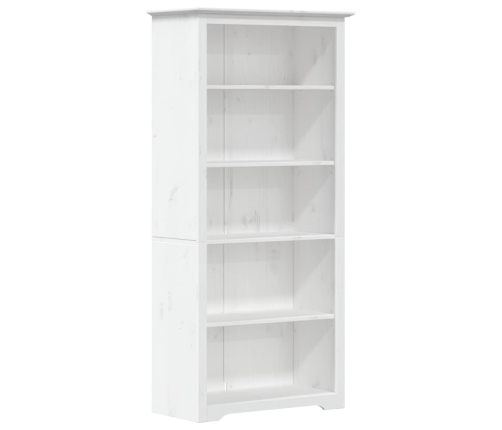 Librería BODO 5 estantes madera maciza pino blanco 82x40x173 cm