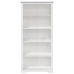 vidaXL Librería BODO 5 estantes madera maciza pino blanco 82x40x173 cm