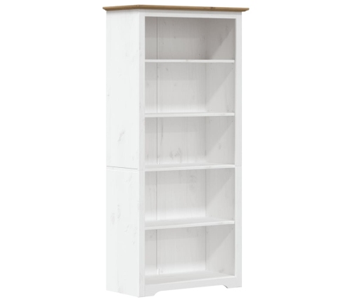 Librería BODO 5 estantes madera maciza pino marrón 82x40x173 cm