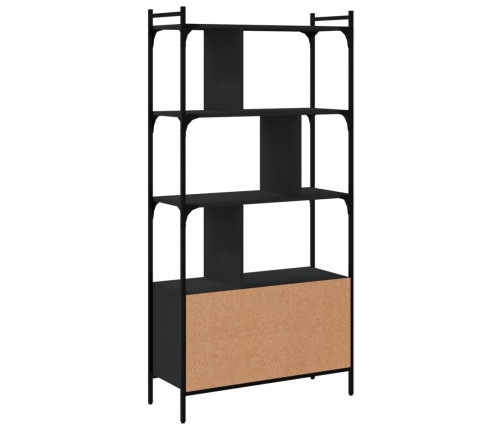 vidaXL Estantería con puertas madera negra 76,5x30x154,5 cm