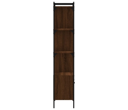 vidaXL Estantería con puerta madera marrón roble 44,5x30x154,5 cm