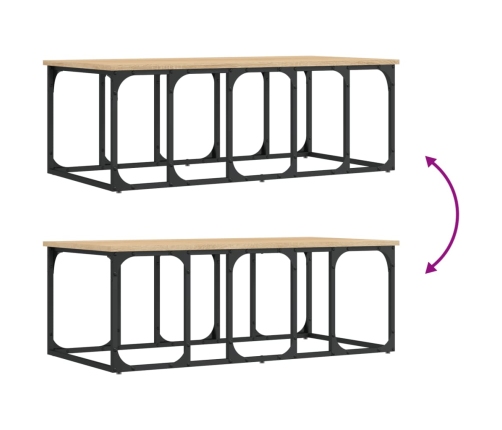 Mesa de centro madera de ingeniería roble Sonoma 100x50x35,5 cm