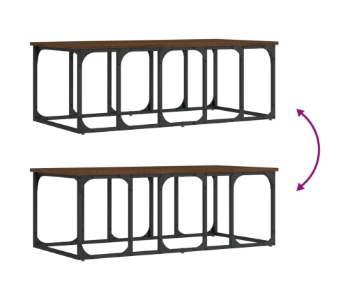 Mesa de centro madera de ingeniería marrón roble 100x50x35,5 cm