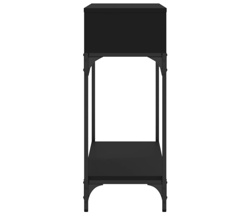 vidaXL Mesa consola madera de ingeniería negra 100x30,5x75 cm