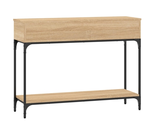 Mesa consola madera de ingeniería roble Sonoma 100x30,5x75 cm