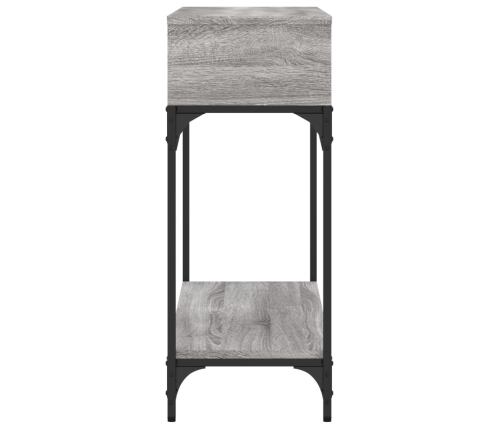 Mesa consola madera de ingeniería gris Sonoma 100x30,5x75 cm