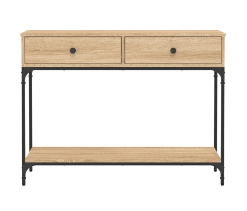 Mesa consola madera de ingeniería roble Sonoma 100x34,5x75 cm