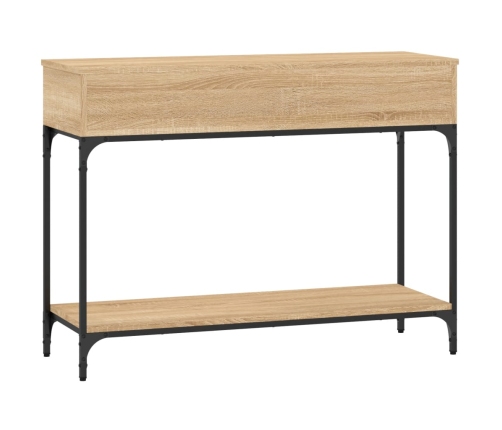 Mesa consola madera de ingeniería roble Sonoma 100x34,5x75 cm