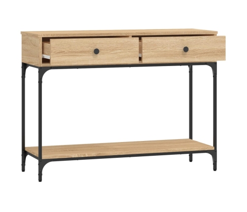 Mesa consola madera de ingeniería roble Sonoma 100x34,5x75 cm