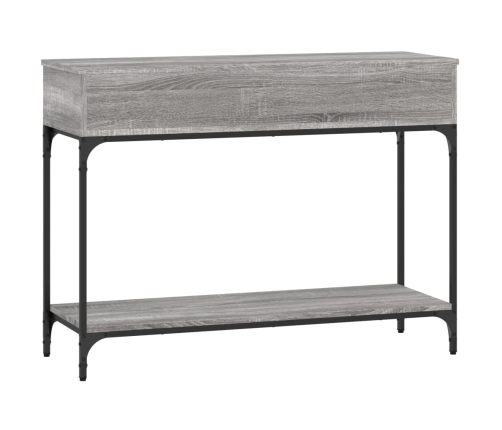 Mesa consola madera de ingeniería gris Sonoma 100x34,5x75 cm