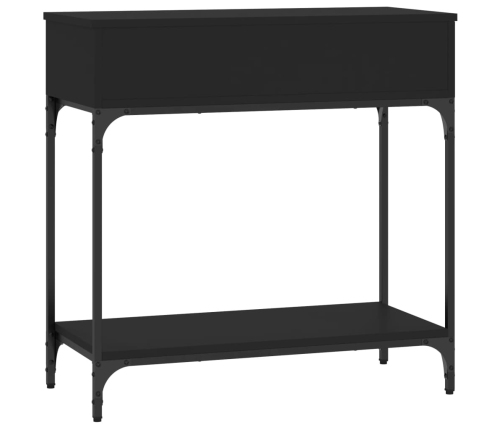 Mesa consola madera de ingeniería negro 75x34,5x75 cm