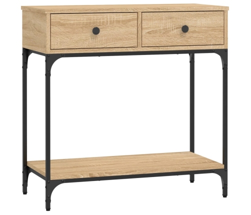 Mesa consola madera de ingeniería roble Sonoma 75x34,5x75 cm