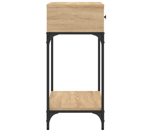 Mesa consola madera de ingeniería roble Sonoma 75x34,5x75 cm