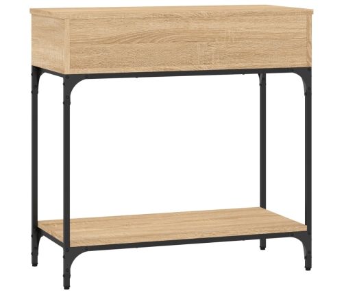 Mesa consola madera de ingeniería roble Sonoma 75x34,5x75 cm