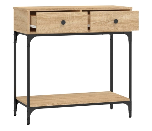 Mesa consola madera de ingeniería roble Sonoma 75x34,5x75 cm