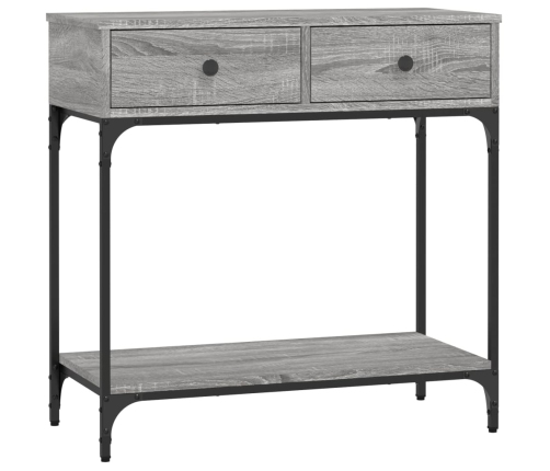 Mesa consola madera de ingeniería gris Sonoma 75x34,5x75 cm