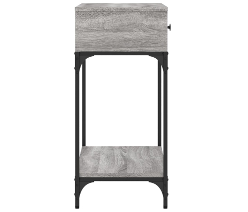 Mesa consola madera de ingeniería gris Sonoma 75x34,5x75 cm