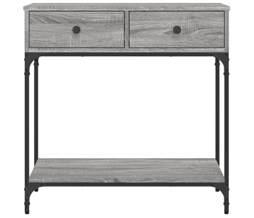 Mesa consola madera de ingeniería gris Sonoma 75x34,5x75 cm