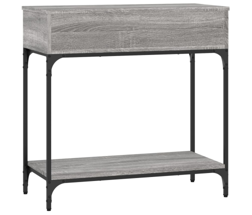 Mesa consola madera de ingeniería gris Sonoma 75x34,5x75 cm