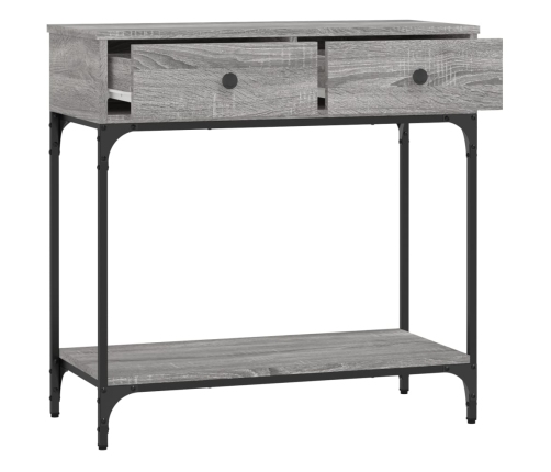 Mesa consola madera de ingeniería gris Sonoma 75x34,5x75 cm
