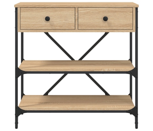 Mesa consola madera de ingeniería roble Sonoma 75x34,5x75 cm