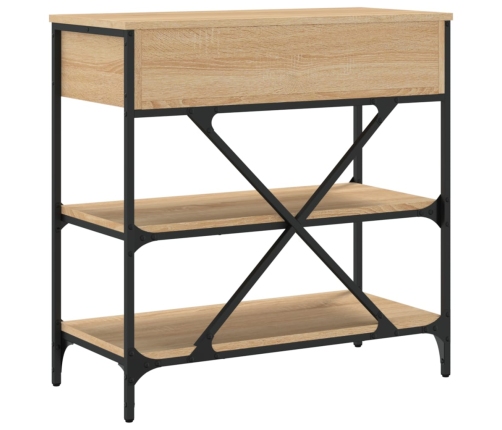 Mesa consola madera de ingeniería roble Sonoma 75x34,5x75 cm