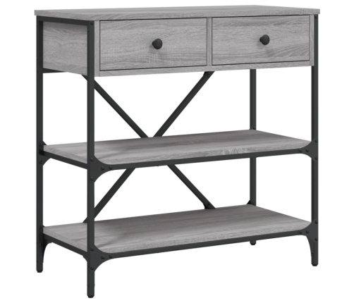 Mesa consola madera de ingeniería gris Sonoma 75x34,5x75 cm