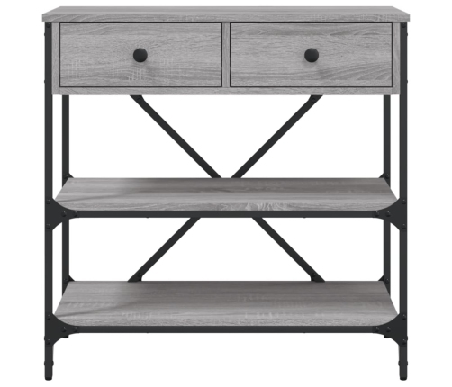 Mesa consola madera de ingeniería gris Sonoma 75x34,5x75 cm