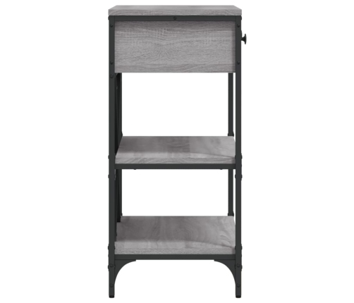 Mesa consola madera de ingeniería gris Sonoma 75x34,5x75 cm