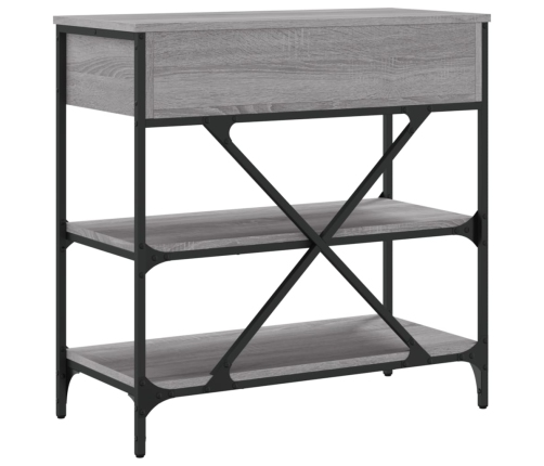 Mesa consola madera de ingeniería gris Sonoma 75x34,5x75 cm