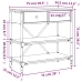 Mesa consola madera de ingeniería marrón roble 75x34,5x75 cm