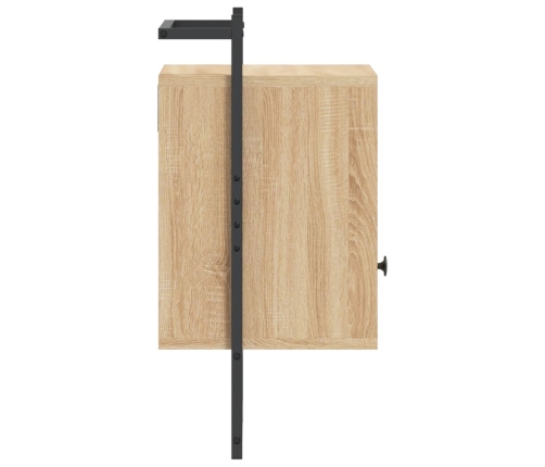 Mesitas de noche de pared 2 uds roble Sonoma 40x30x61 cm