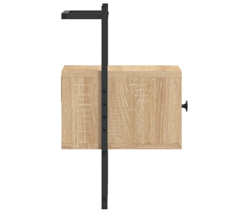 vidaXL Mesita de noche de pared roble Sonoma 35x30x51 cm