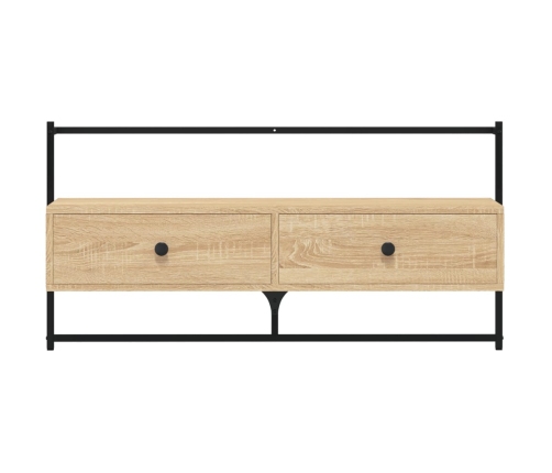 Mueble TV de pared madera ingeniería roble Sonoma 100,5x30x51cm