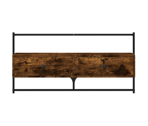 Mueble de TV de pared roble ahumado 100,5x30x51 cm