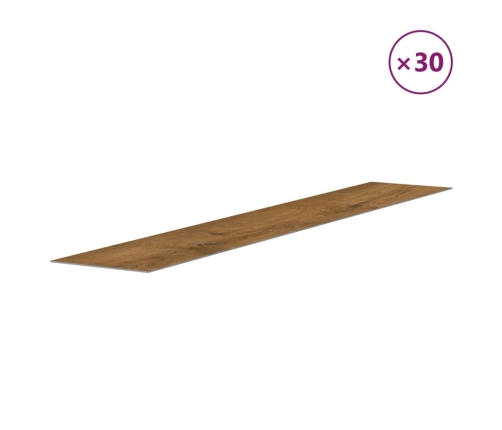 Paneles de pared con aspecto de madera PVC marrón 4,12 m²