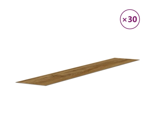 Paneles de pared con aspecto de madera PVC marrón 4,12 m²