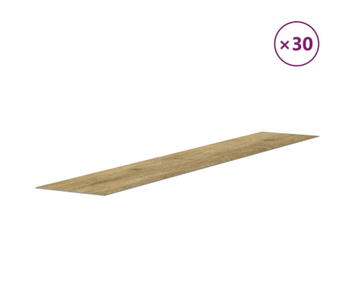 Paneles de pared con aspecto de madera PVC marrón 4,12 m²