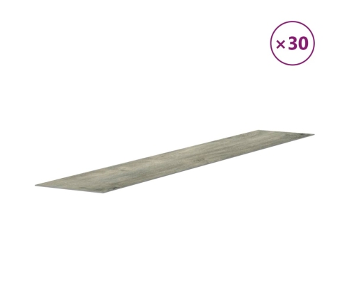 Paneles de pared con aspecto de madera PVC gris 4,12 m²