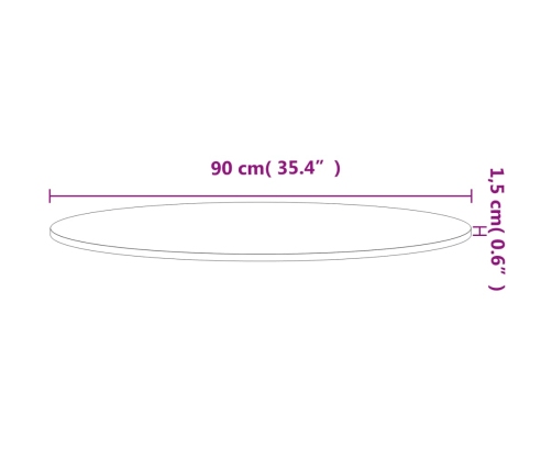 Tablero redondo de madera maciza de haya Ø90x1,5 cm
