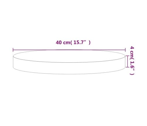 Tablero redondo de madera maciza de haya Ø40x4 cm