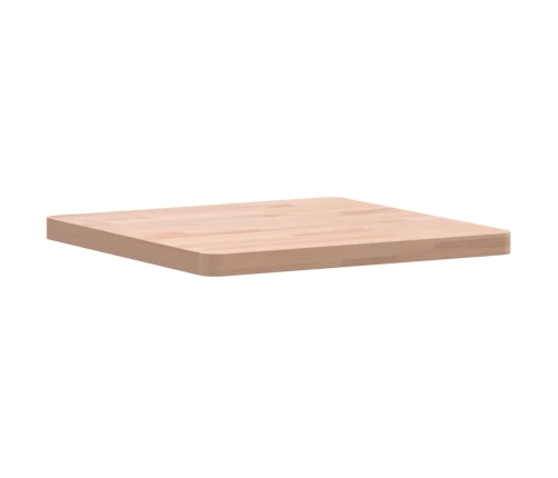 Tablero de mesa cuadrado de madera maciza de haya 40x40x2,5 cm