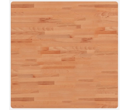 Tablero de mesa cuadrado de madera maciza de haya 80x80x1,5 cm