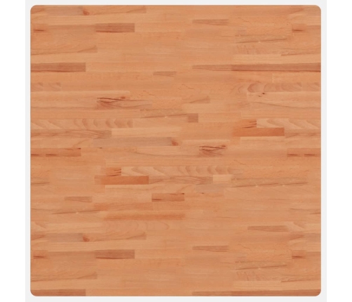 Tablero de mesa cuadrado de madera maciza de haya 90x90x2,5 cm