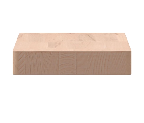 Estante de pared madera maciza de haya 40x20x4 cm